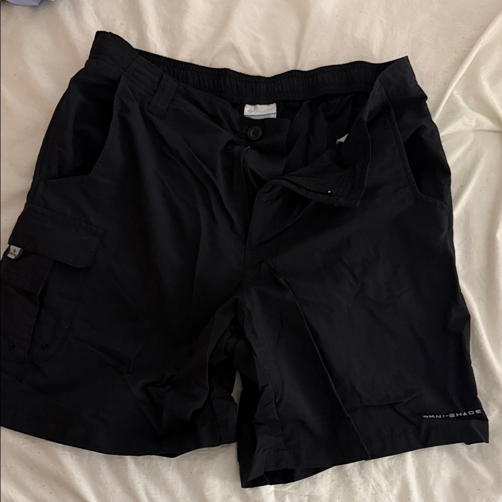 Men's Columbia PFG Black Cargo Swim Shorts